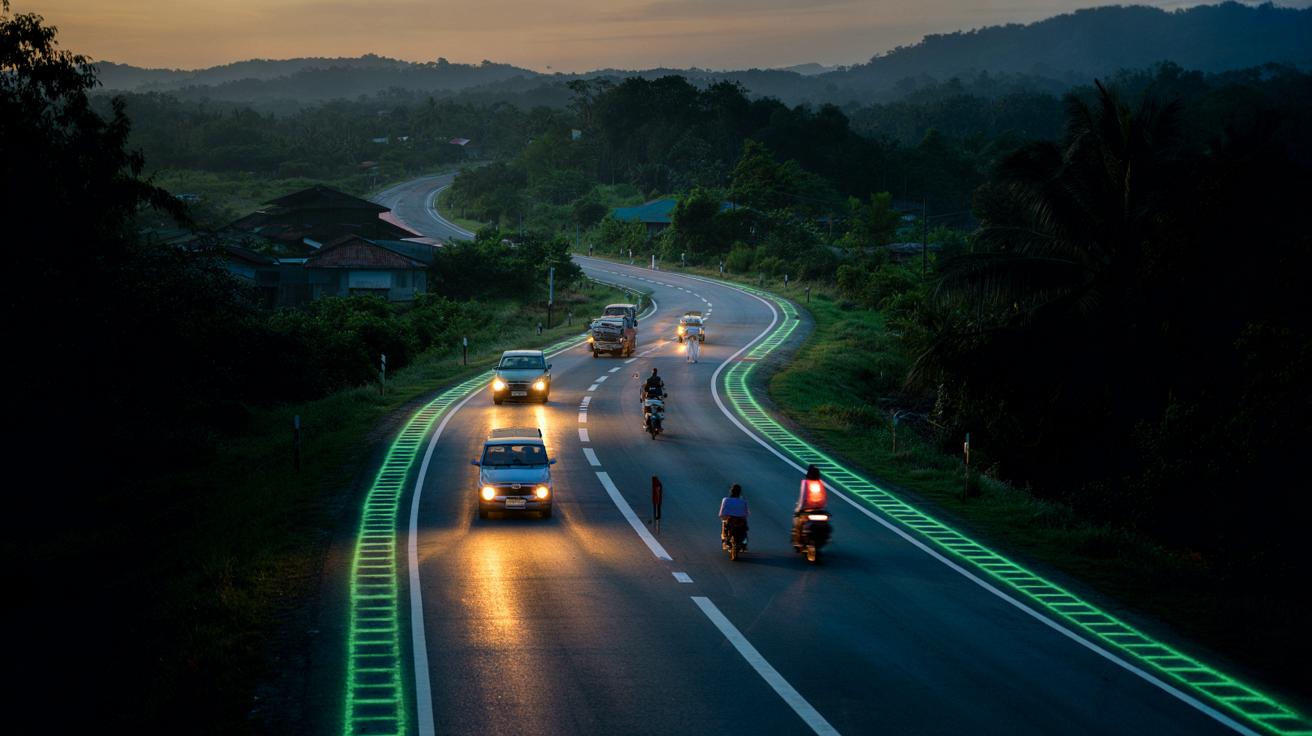 Malezja malowała świecące drogi zamiast stawiać latarnie. Co poszło nie tak?
