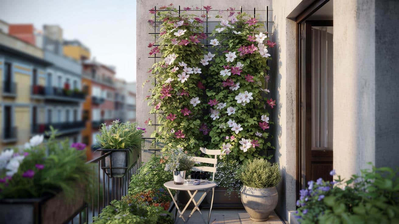 Mały balkon jak ogród botaniczny: ta pnąca miniaturowa bylina robi ścianę kwiatów