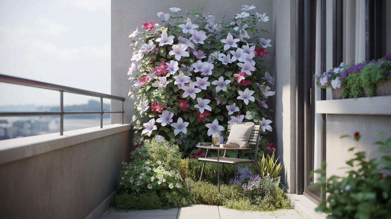Mały balkon jak ogród marzeń: ta pnąca miniaturowa bylina robi kwiatową ścianę