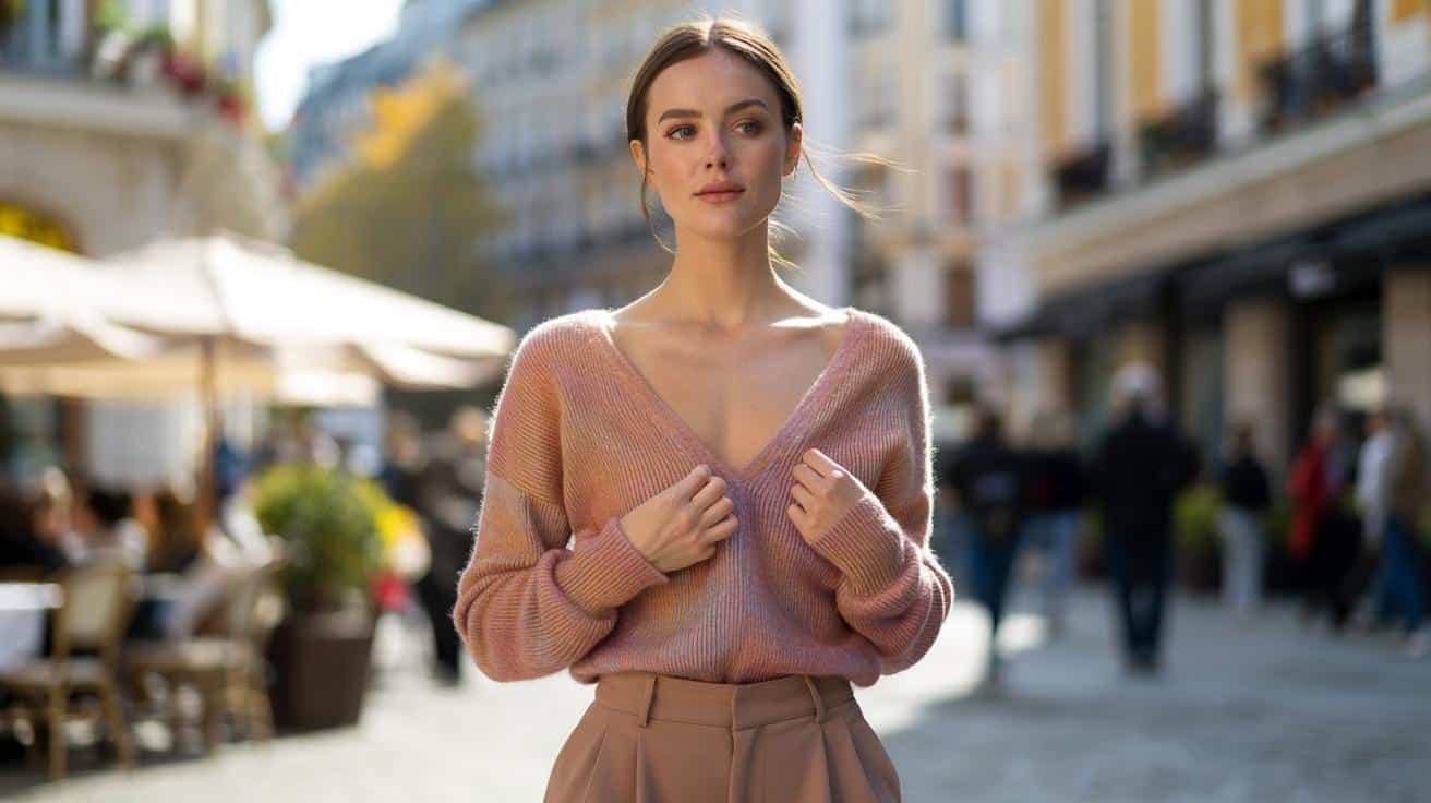 Mały biust i sweter? Ten fason robi największe wrażenie