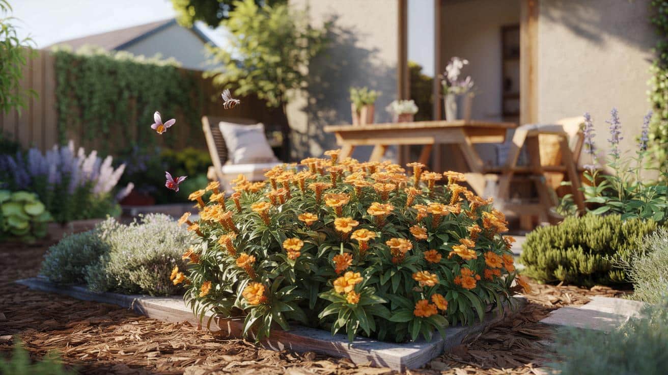 Mały ogród bez betonu? Ten niski krzew o pomarańczowych kwiatach robi całą robotę