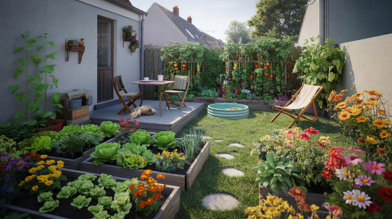 Mały ogród przydomowy z ogrodem warzywnym i kwiatowym: jak to pogodzić