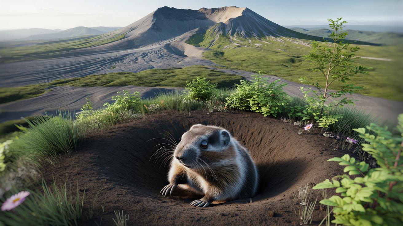 Martwe po wybuchu wulkanu zbocze dziś kipi zielenią. Pomogły gryzonie