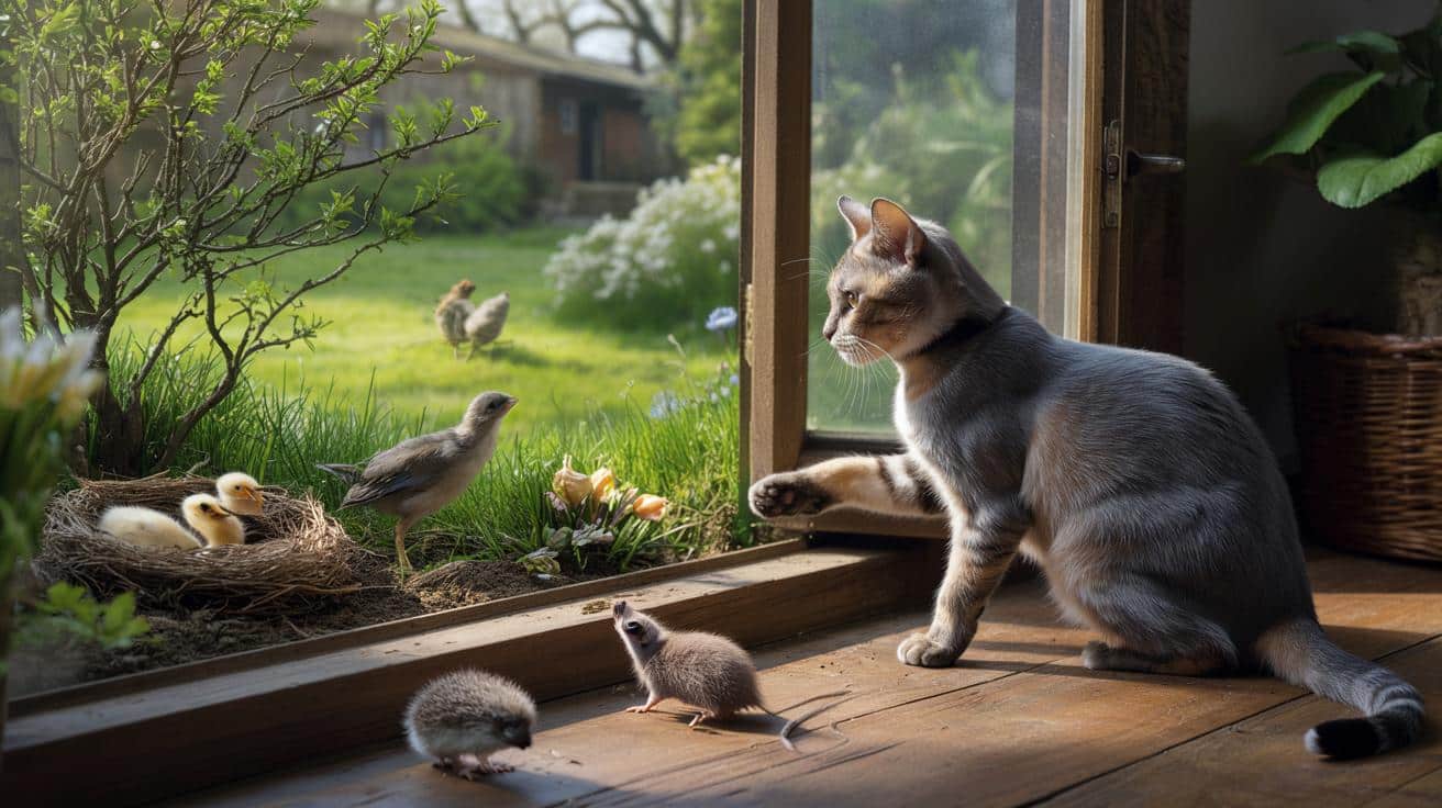 Marzec groźny dla kotów i ptaków. Weterynarze apelują: zamknij okno na ogród