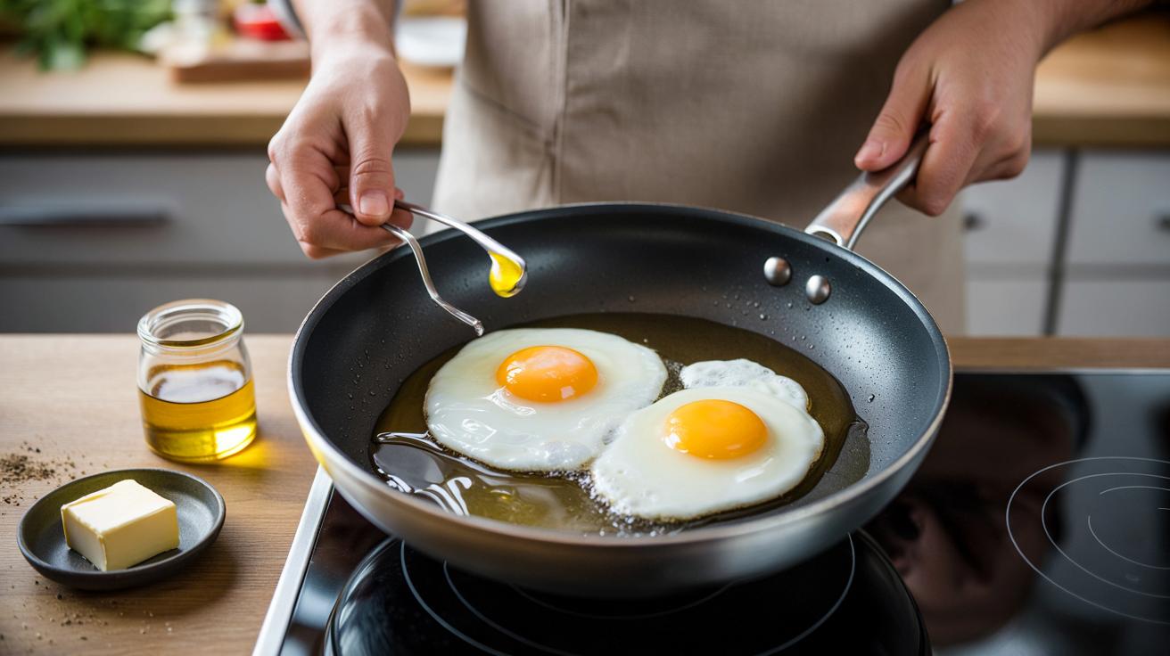 Masło czy olej na patelnię? Szef kuchni zdradza sposób na idealne jajko sadzone