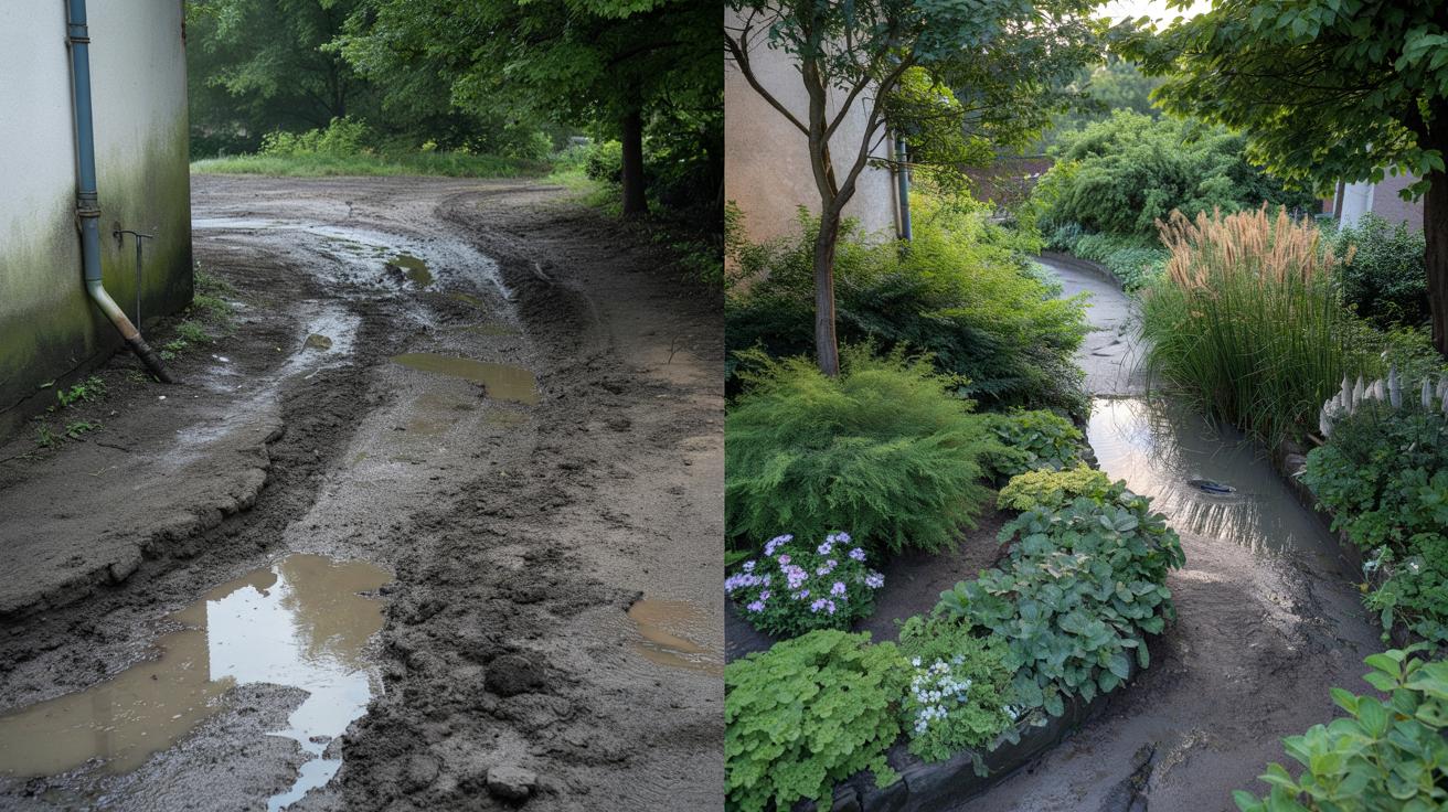 Masz błotnistą działkę? Te rośliny zamienią ją w suchą, zieloną alejkę