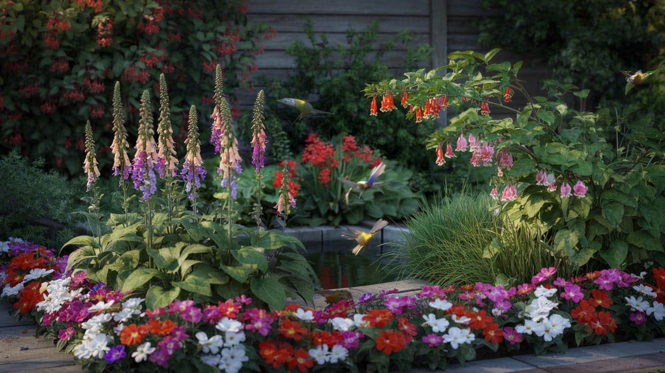 Masz ciemny zakątek w ogrodzie? Te 5 roślin zamieni go w kolorową oazę dla kolibrów