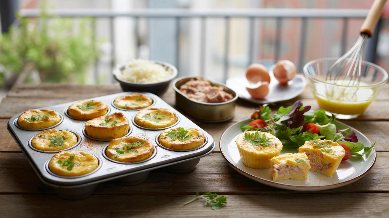 Masz foremkę na muffinki? Zrób wytrawne mini flaniki z tuńczykiem w 15 minut