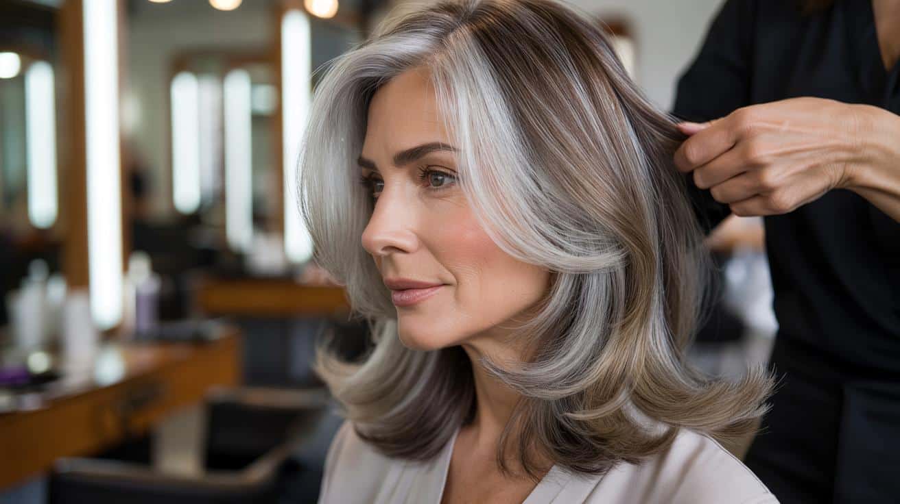 Masz po 50 lat? Ten trik fryzjera pozwala przejść na siwe włosy bez postarzania