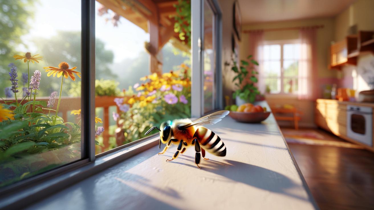 Masz pszczołę przy oknie? Sprawdź, co to oznacza dla domu