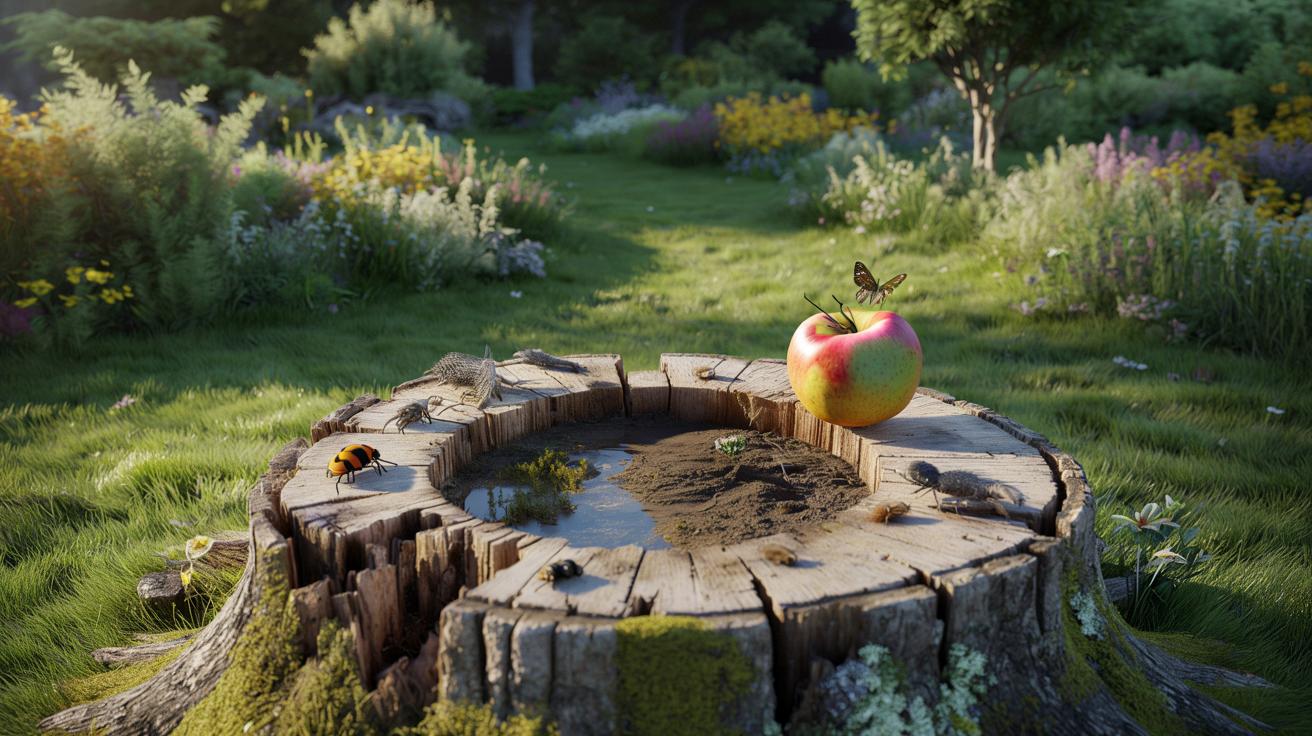 Masz w ogrodzie pień po ściętym drzewie? Eksperci radzą zostawić go w spokoju