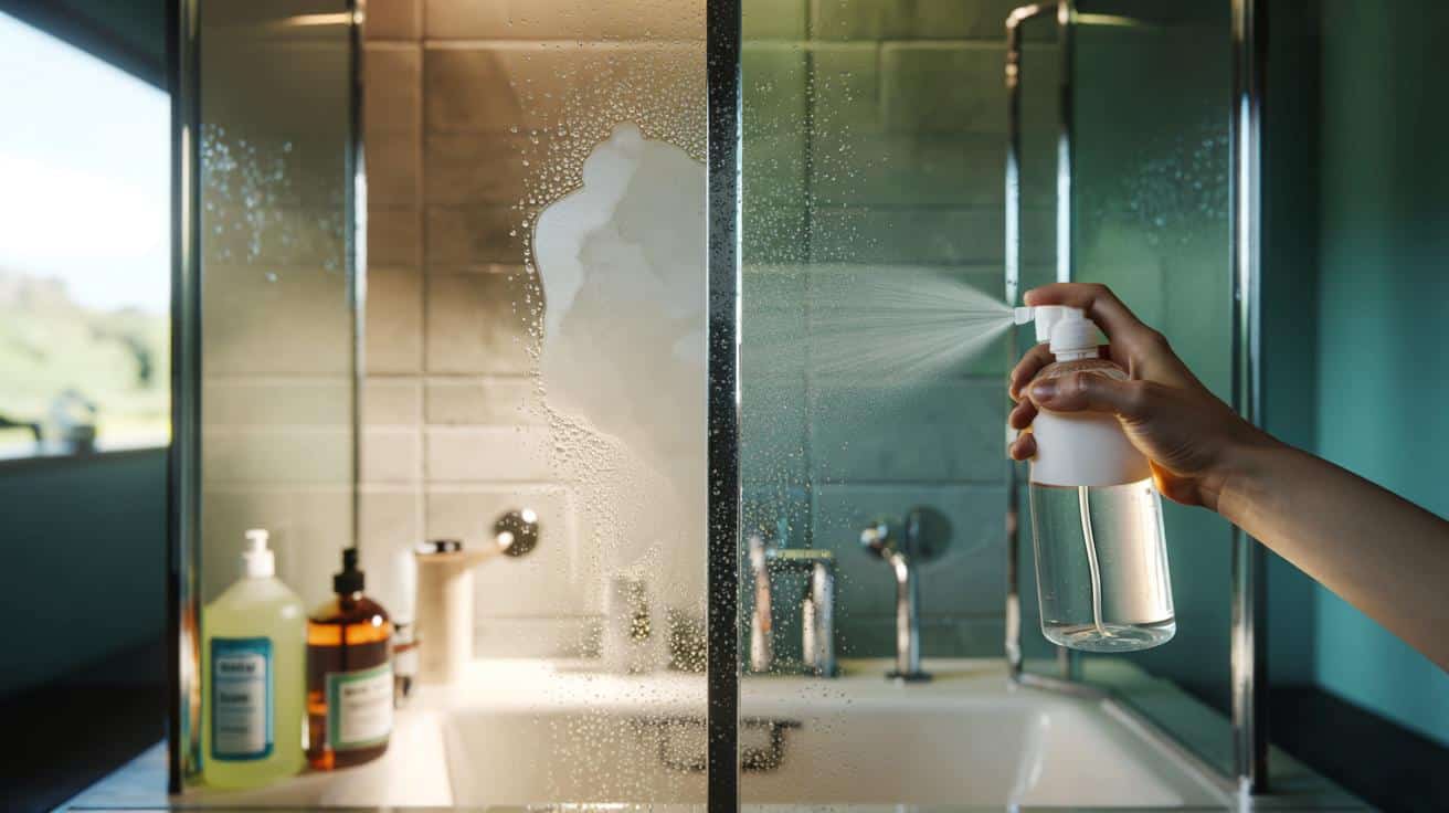 Matowa szyba prysznica? Ten prosty domowy spray wraca jej blask