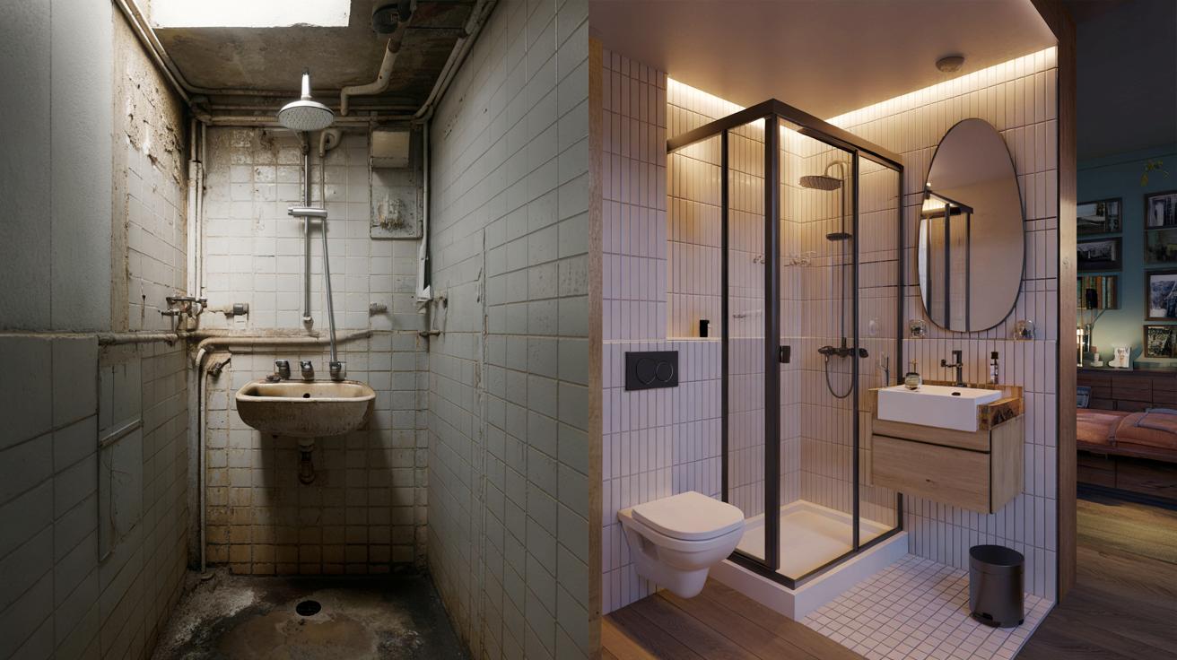 Metamorfoza mikrolazienki: z ruiny do nowoczesnego mini spa