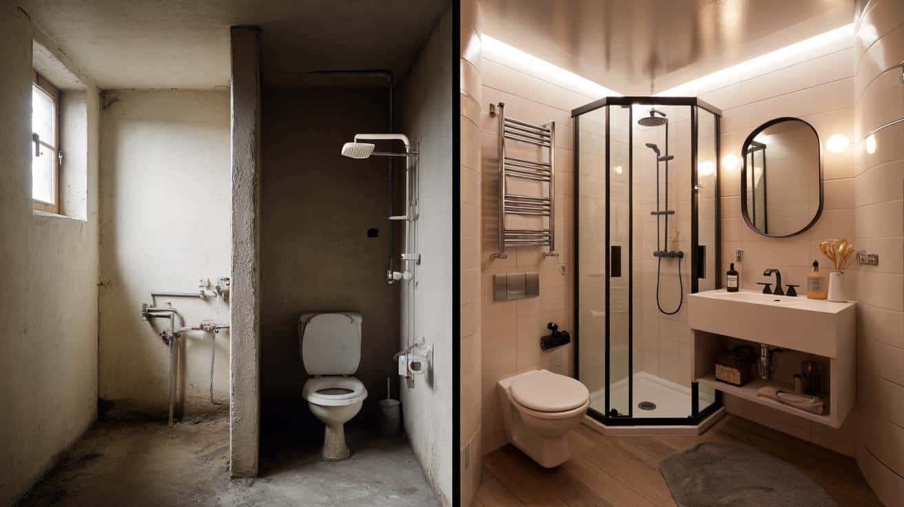 Metamorfoza mikroskopijnej łazienki: z ruiny w nowoczesny kącik spa