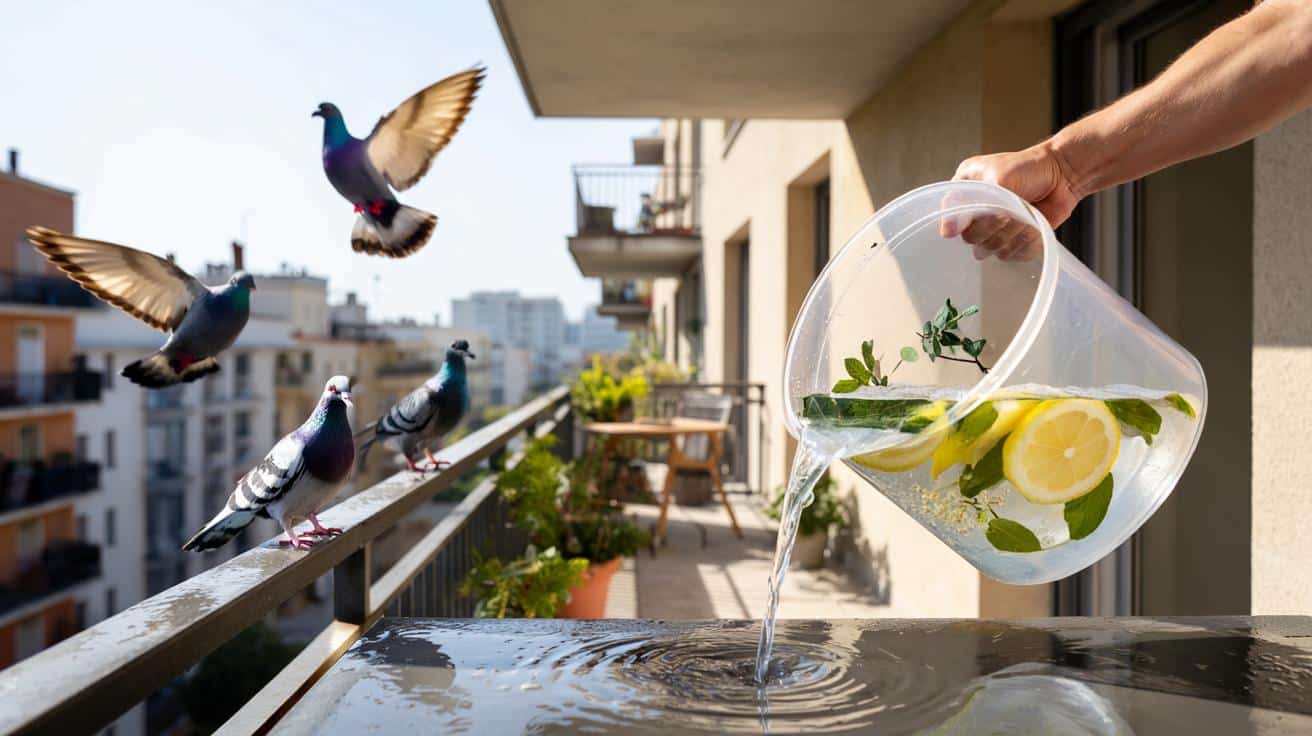 Wylej tę prostą mieszankę na balkon, a gołębie przestaną na nim siadać