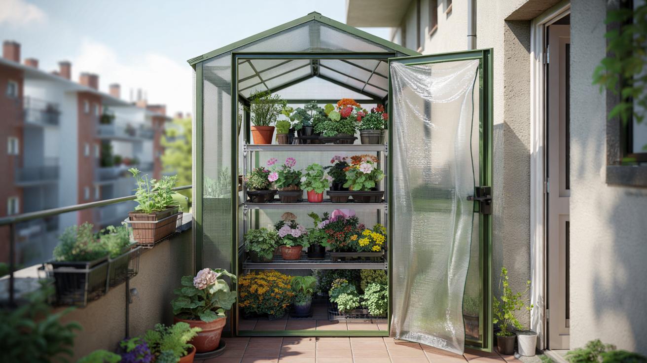 Mini szklarnia z dyskontu za mniej niż 30 zł: cztery razy więcej kwiatów na małym balkonie