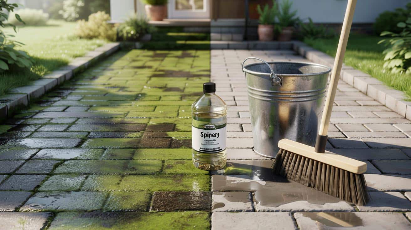 Moja tarasowa kostka była cała w zielonym ślisku. Pomógł produkt z kuchni za 35 groszy