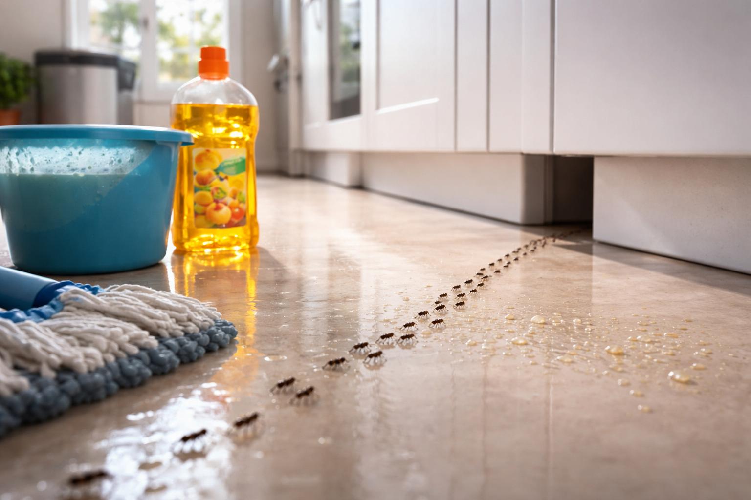 Mrówki w domu? Ten błąd przy myciu podłogi działa jak magnes