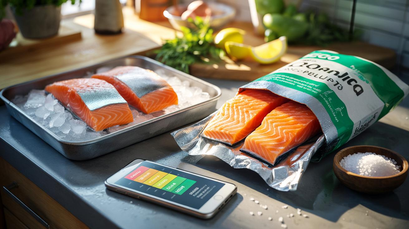 Mrożony łosoś z marketu lepszy niż świeży? Ten produkt zaskakuje wynikiem w aplikacji