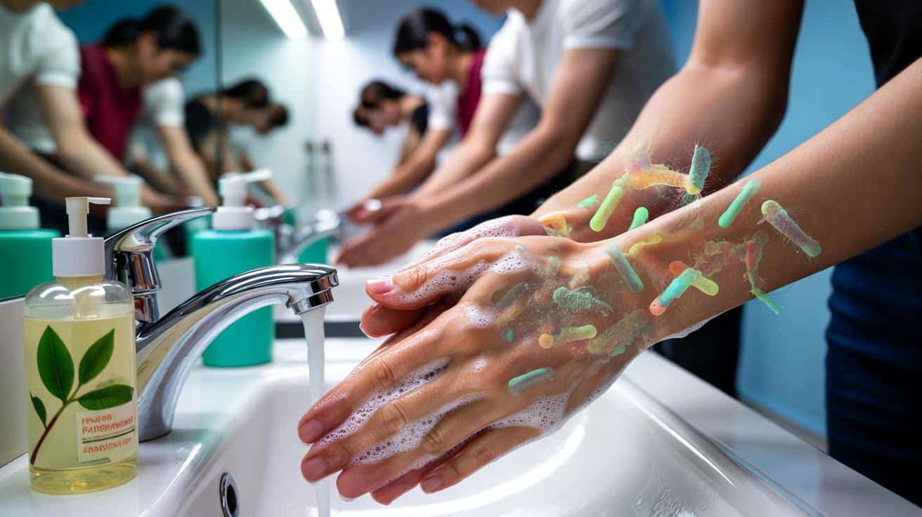 Myjesz ręce mydłem w płynie z tritanolem? Dobre bakterie giną