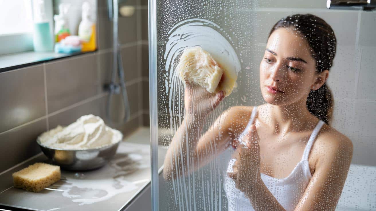 Myjesz szybę prysznica sodą? Ekspertka ostrzega i pokazuje łatwiejszy trik