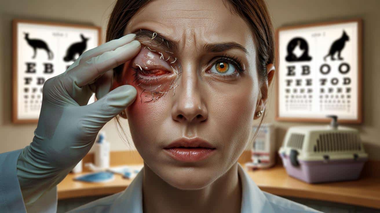 Myślała, że to alergia. Lekarze pod powieką znaleźli pełzające pasożyty