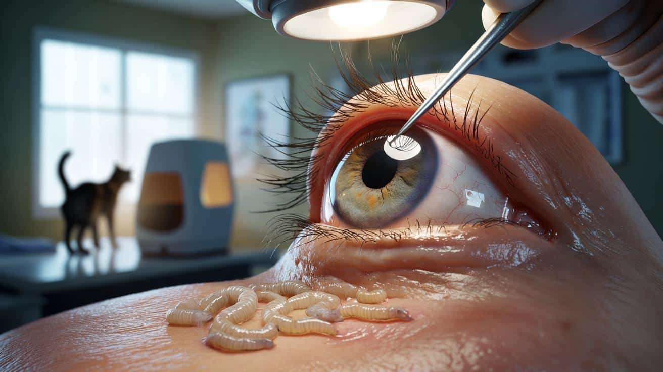 Myślała, że to alergia oka. Lekarze wyjęli spod powieki cztery żywe robaki