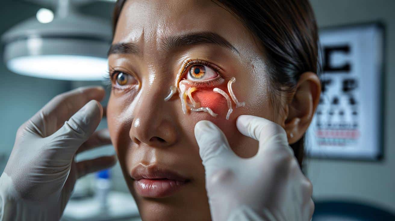 Myślała, że to zwykła alergia. Lekarze wyjęli spod powieki cztery żywe robaki