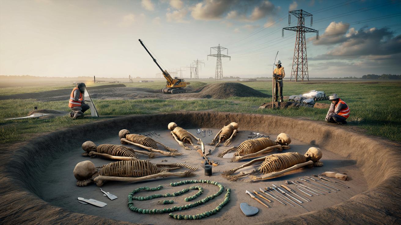 Na budowie linii energetycznej natknęli się na cmentarz sprzed 4500 lat