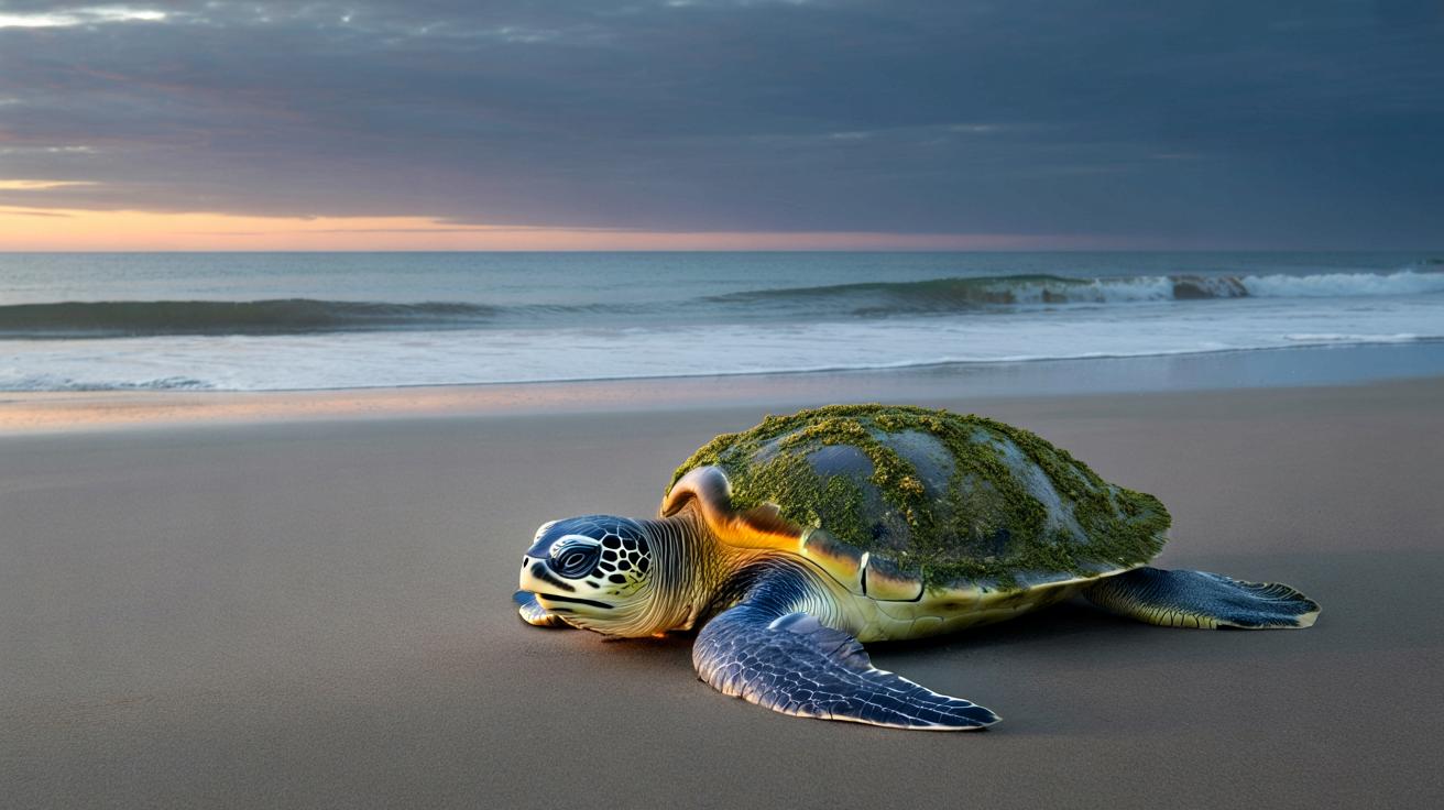 Na skraju wyginięcia: skrajnie rzadka żółwica morska znaleziona w agonii na plaży