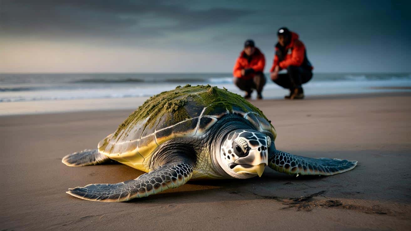 Na tej plaży w Teksasie znaleziono jedną z najrzadszych żółwi morskich na skraju życia