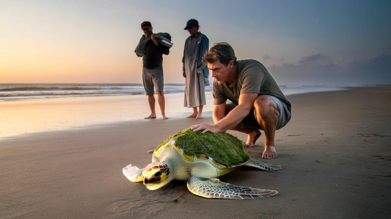Na tej plaży w Teksasie znaleziono jedną z najrzadszych żółwi morskich