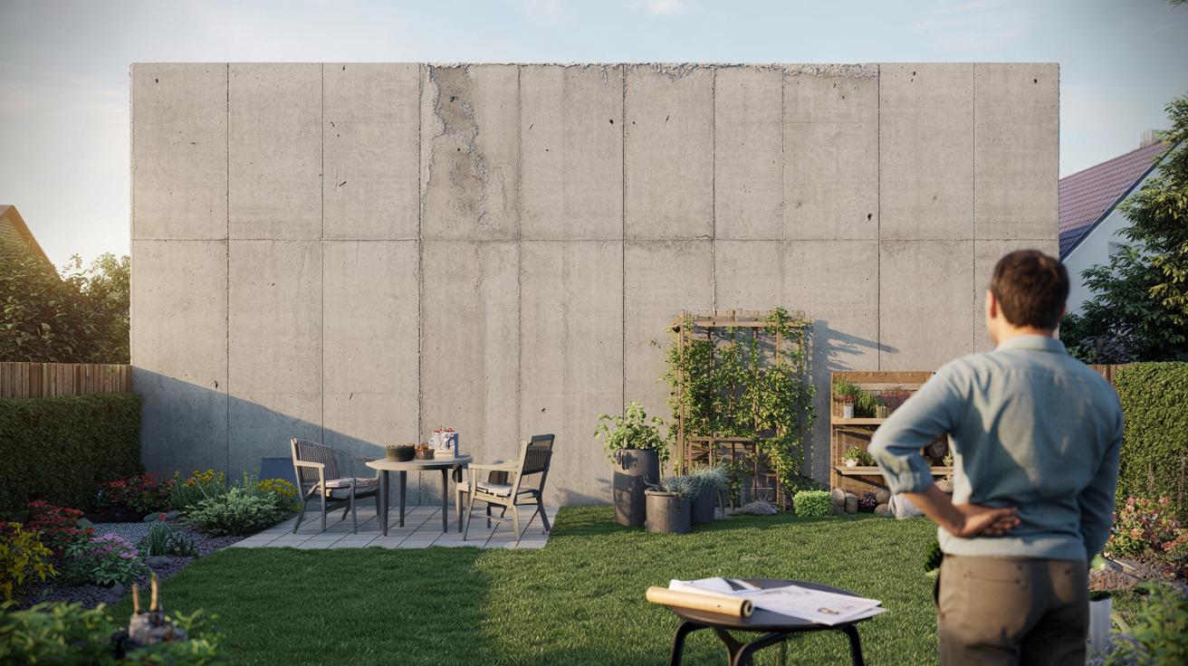 Darf mein Nachbar die hässliche Rohbau-Mauer einfach so lassen ?