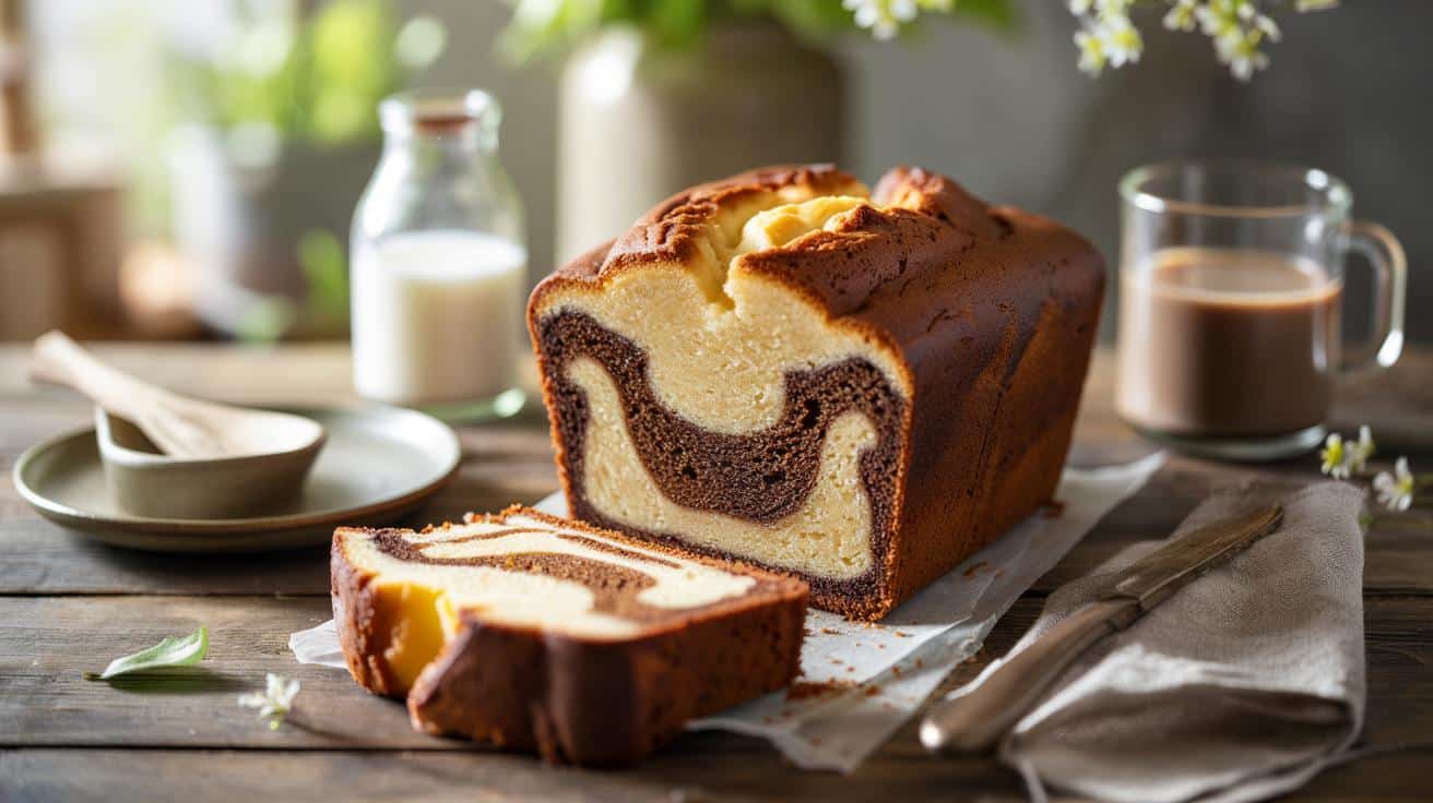 Najdelikatniejszy marmurkowy cake bez jajek i masła. Hit na wiosenne popołudnia