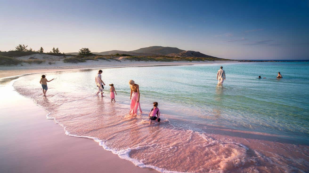 Najpiękniejsza plaża Europy ma różowy piasek i leży na Krecie