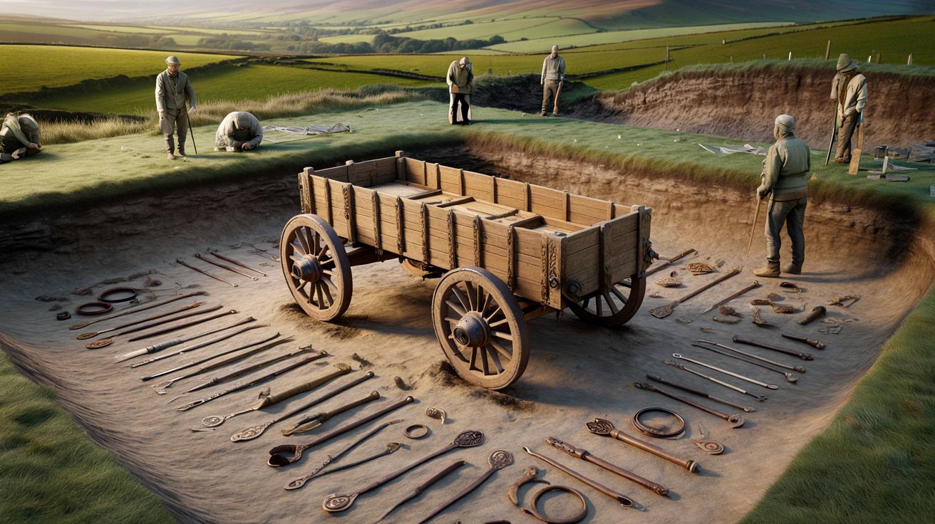 Najstarszy czterokołowy wóz w historii kraju. Sensacyjne znalezisko z epoki żelaza w Brytanii