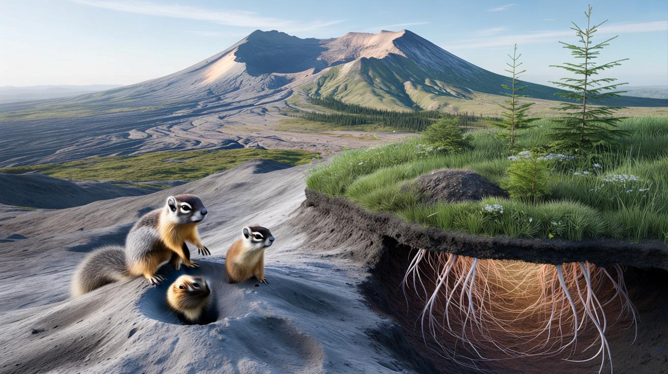 Naukowcy wypuścili susły na wulkan. 43 lata później widać efekty