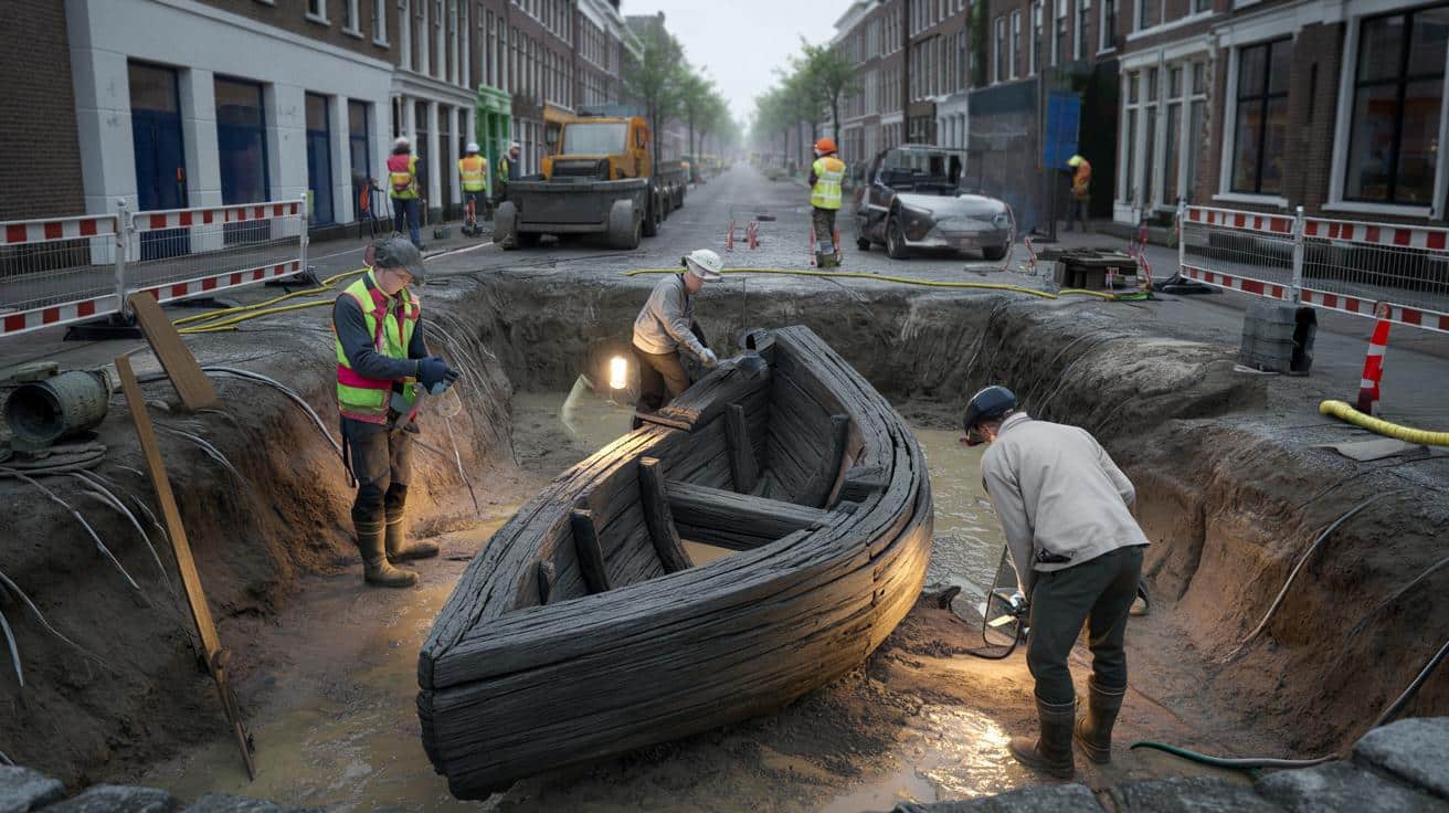 Niderlandzcy robotnicy natrafili na średniowieczny statek, który zmienia historię handlu