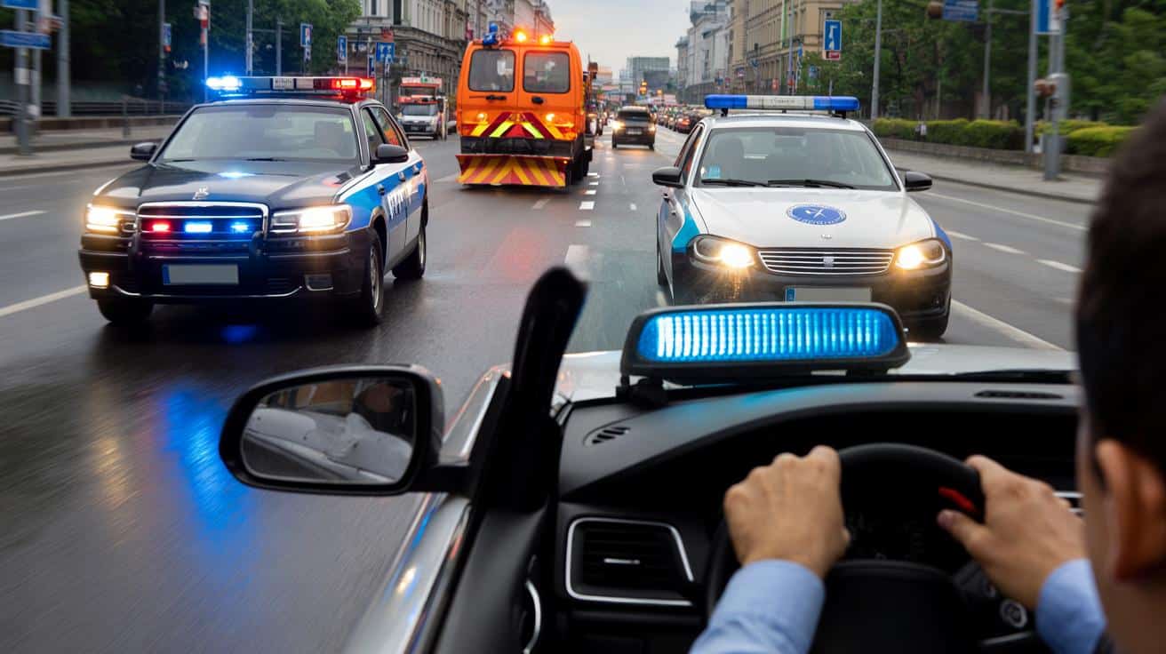 Nie każdy niebieski kogut ma pierwszeństwo: te auta wcale nie są uprzywilejowane