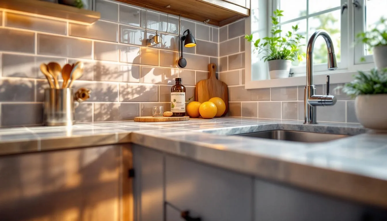 Nie tłuszcz, nie woda, ten sposób impregnuje fugi w kuchni na rok