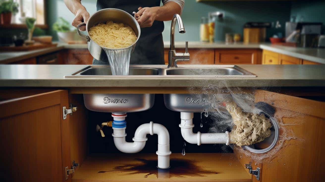 Nie wlewaj wrzątku po makaronie do zlewu. Hydraulicy ostrzegają