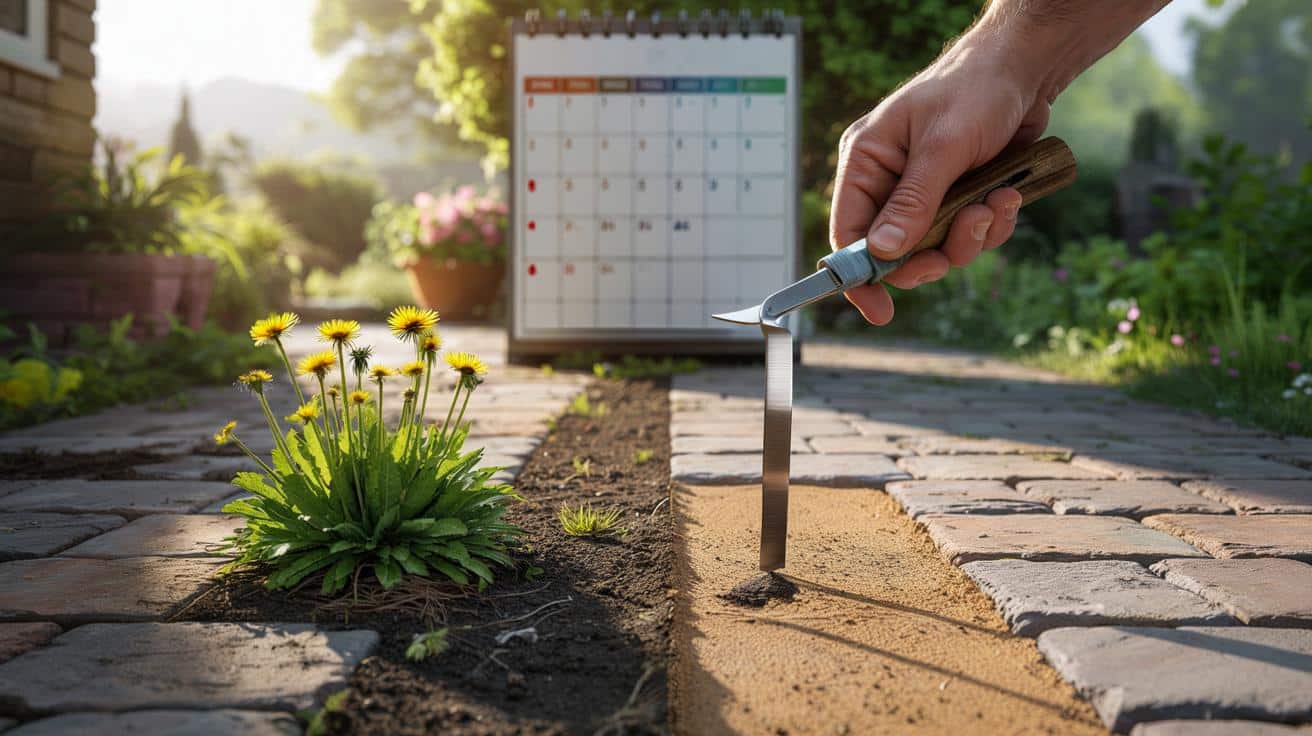 Nie wyrywaj chwastów z kostki zbyt wcześnie. Ten termin zmienia wszystko