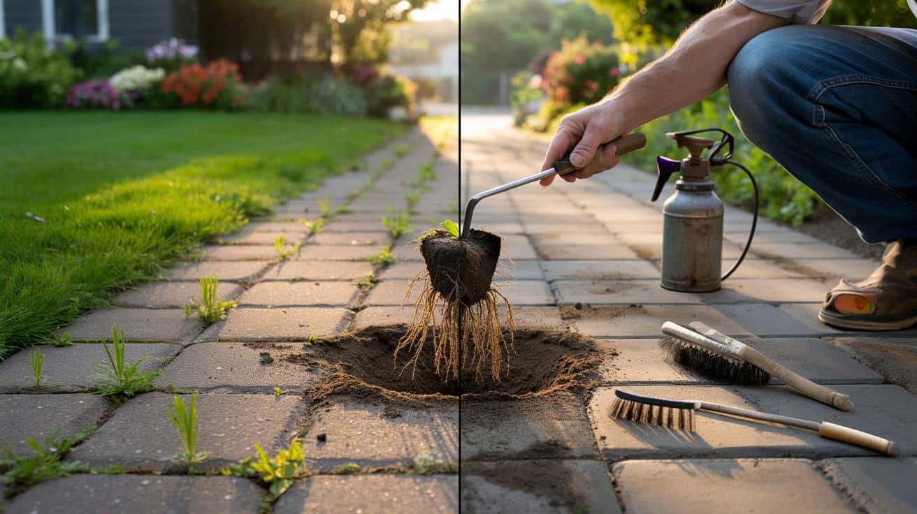 Nie wyrywaj chwastów z kostki zbyt wcześnie. Ten termin robi całą różnicę