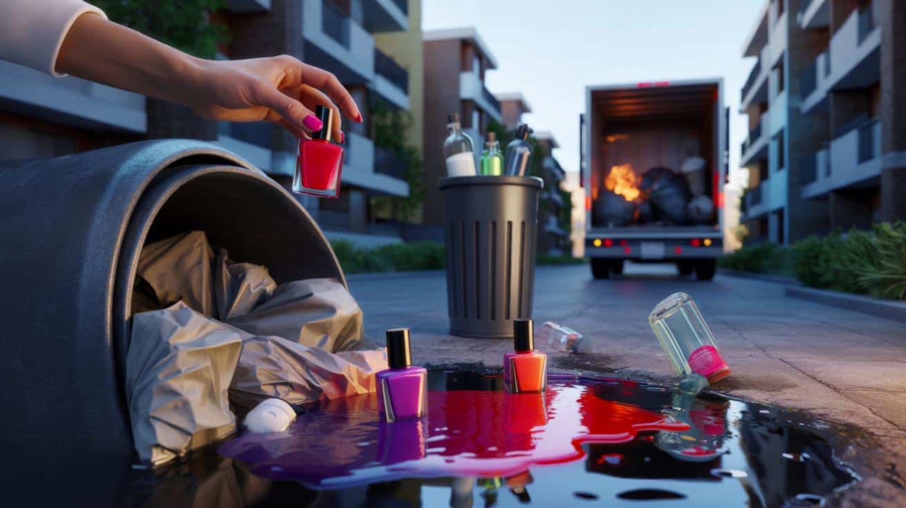 Nie wyrzucaj lakieru do paznokci do zwykłego kosza. Może się to źle skończyć