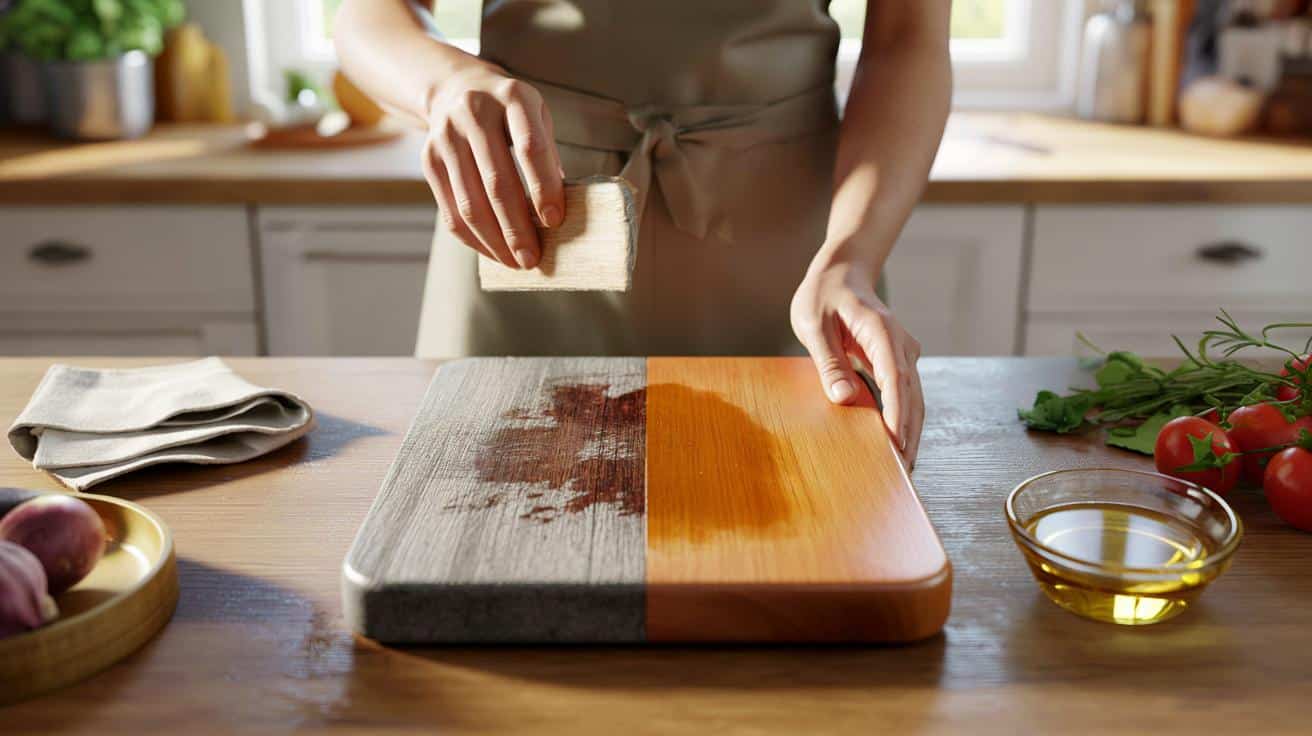 Nie wyrzucaj starej deski do krojenia. Ten prosty trik robi z niej „nową”