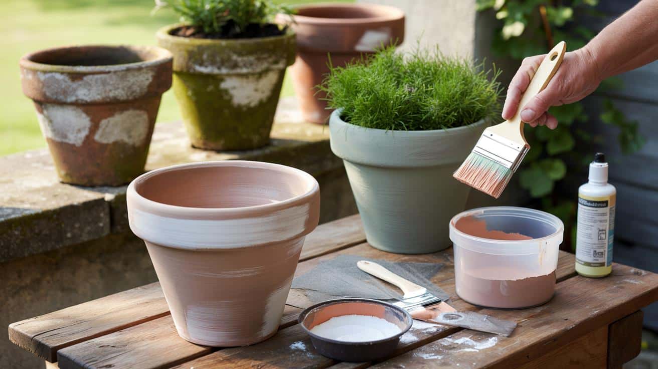 Nie wyrzucaj starych donic z gliny – trik za mniej niż 10 zł da efekt jak drogą ceramiką