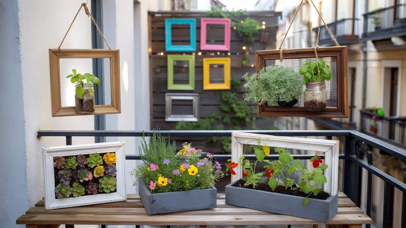 Nie wyrzucaj starych ramek na zdjęcia – zrób z nich półki, donice i mini szklarnie