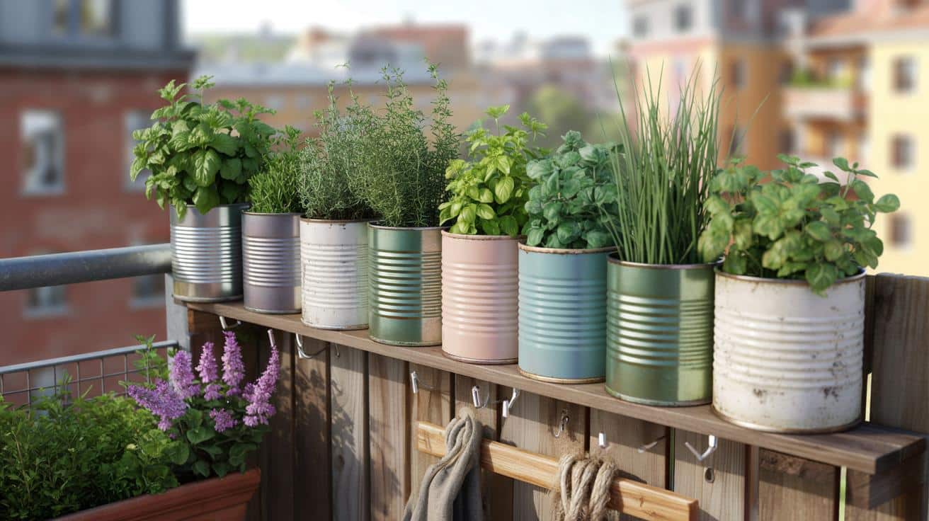 Nie wyrzucaj tej puszki po obiedzie – zrób z niej ziołowy ogródek na balkon