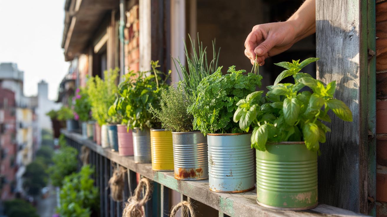 Nie wyrzucaj tej puszki z kuchni. Zrób z niej mini ogródek z ziołami