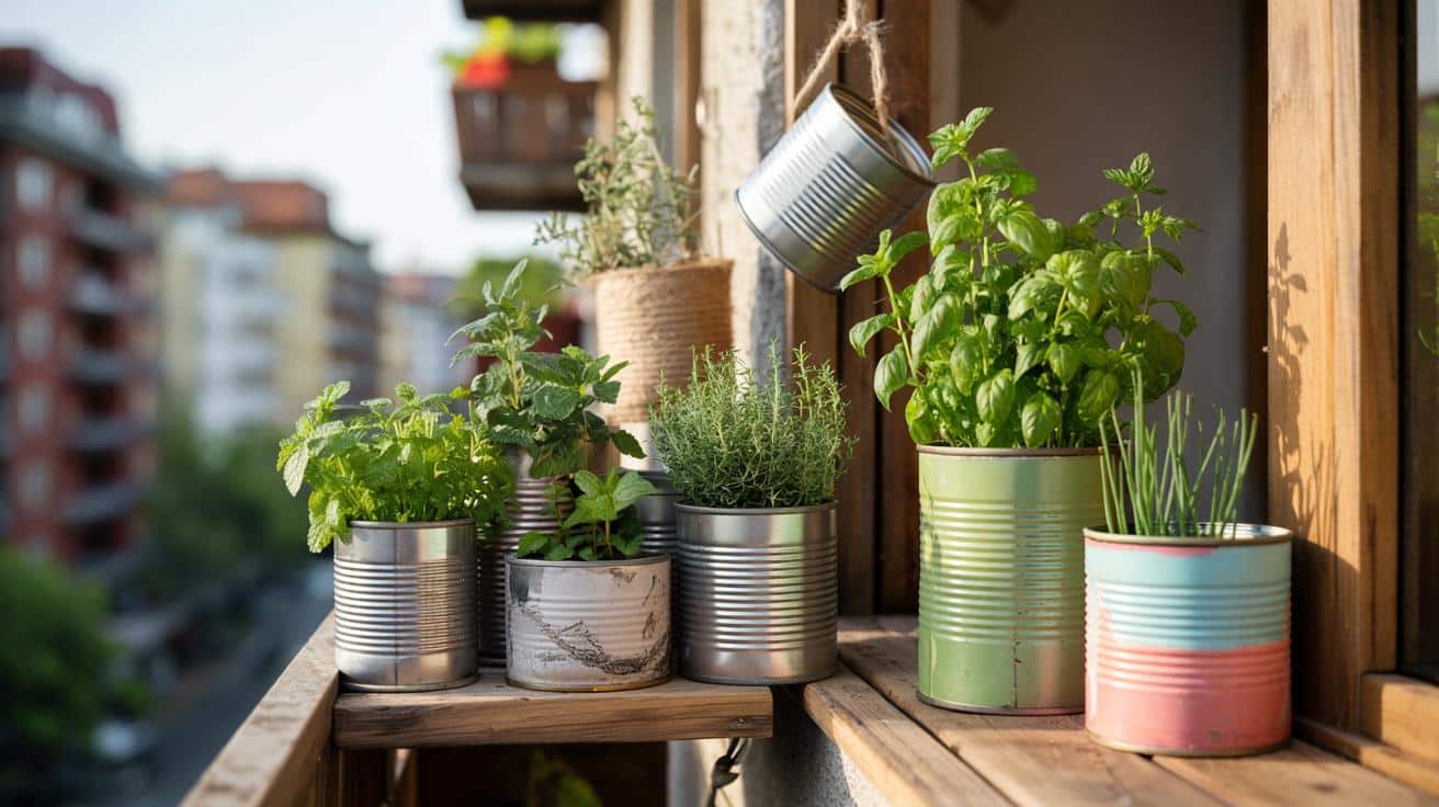 Nie wyrzucaj tej puszki z kuchni – zrób z niej ziołowy mini ogródek
